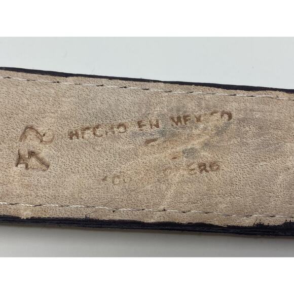 Bull head boys belt made in Mexico rodeo double suede country cowboy western sm - Picture 12 of 13